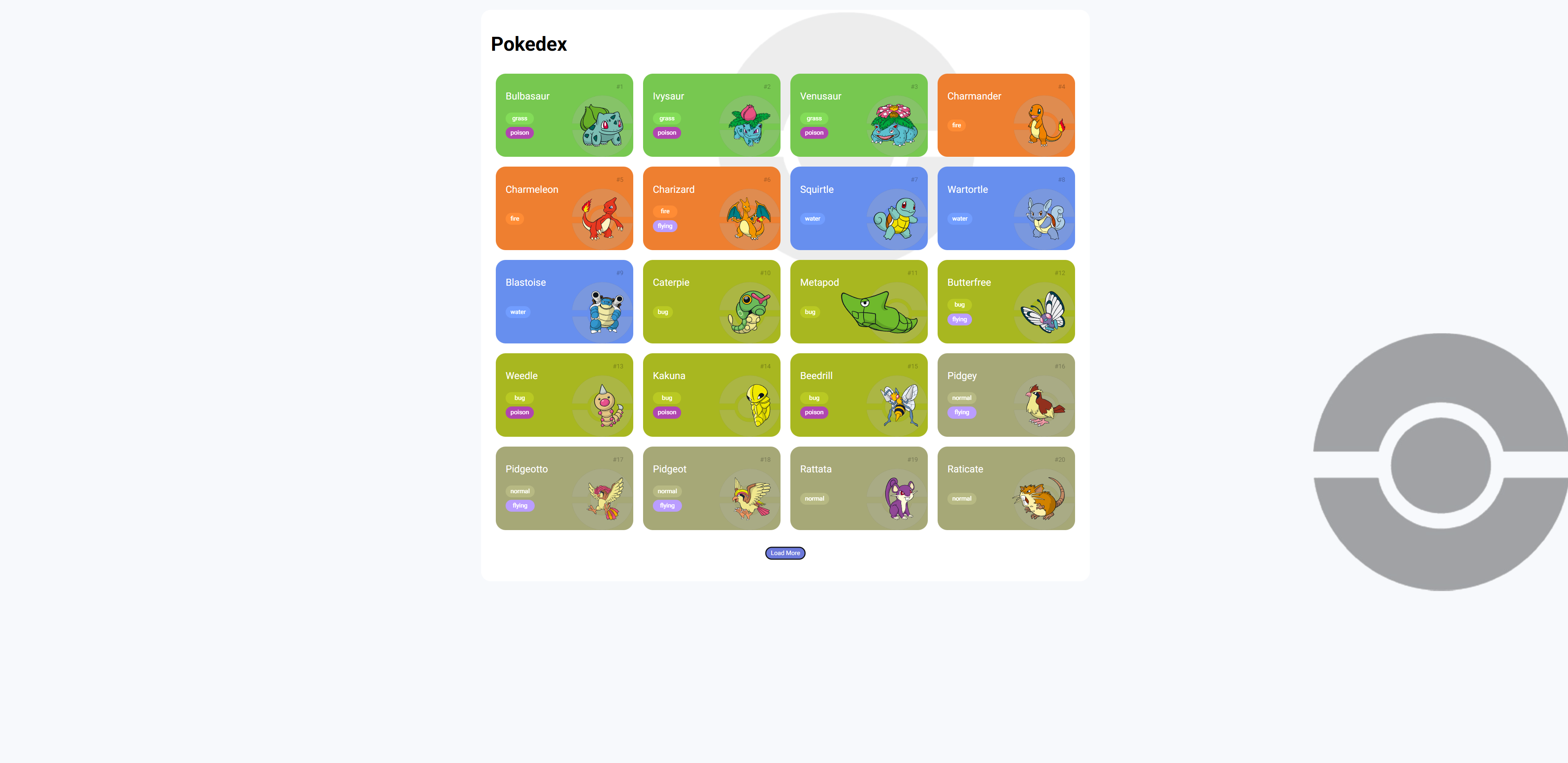 Capa da Pokédex feita em JavaScript